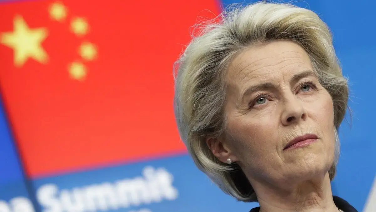 La presidente della Commissione europea Ursula von der Leyen (foto Ansa)