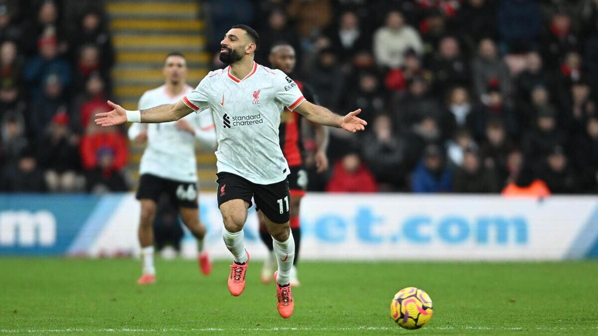 Mohamed Salah, stella del Liverpool (foto Ansa)
