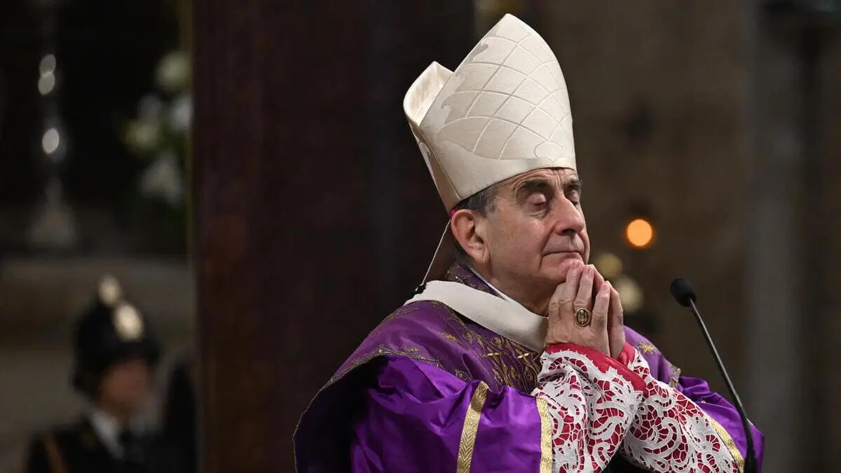 L'arcivescovo di Milano, Monsignor Mario Delpini (Foto Ansa)
