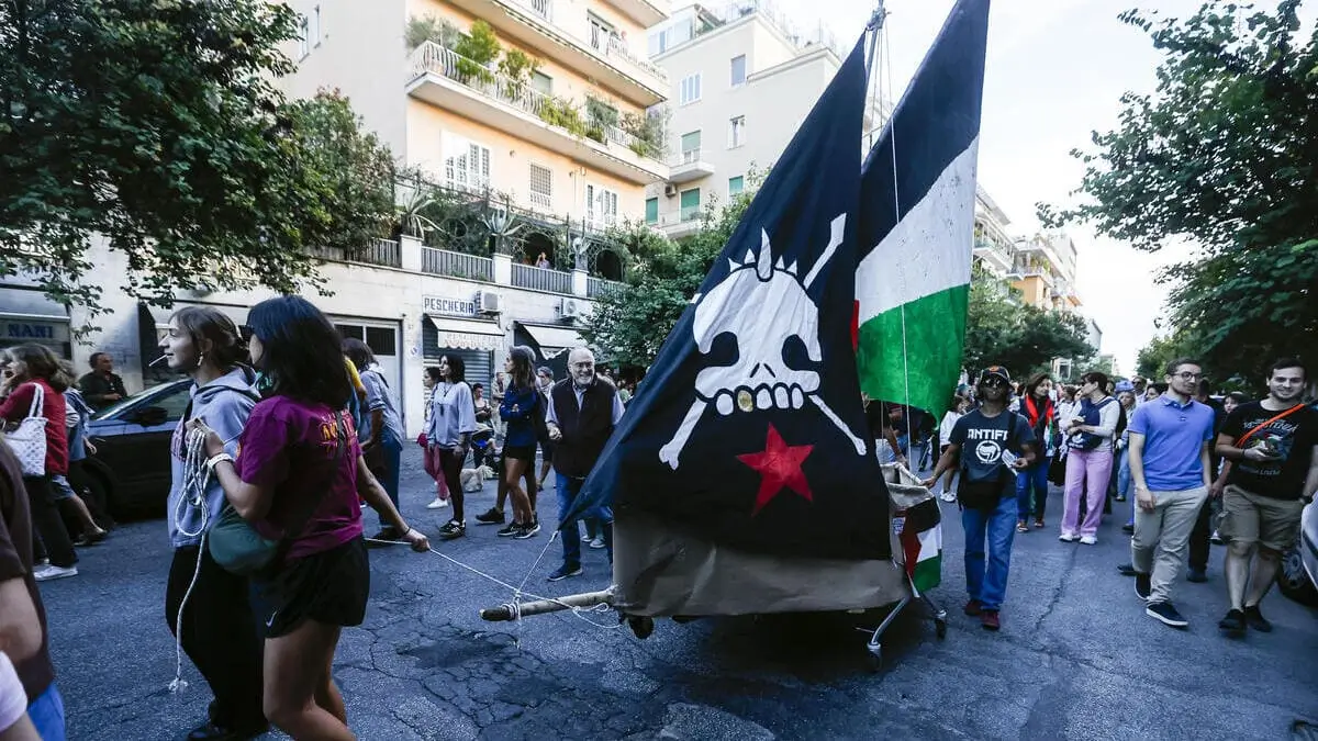 Protesta a Roma 