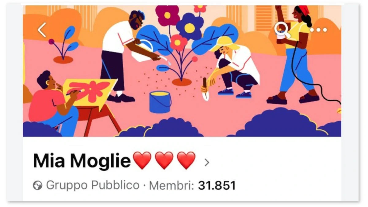 L’immagine del profilo Facebook del gruppo “Mia Moglie”