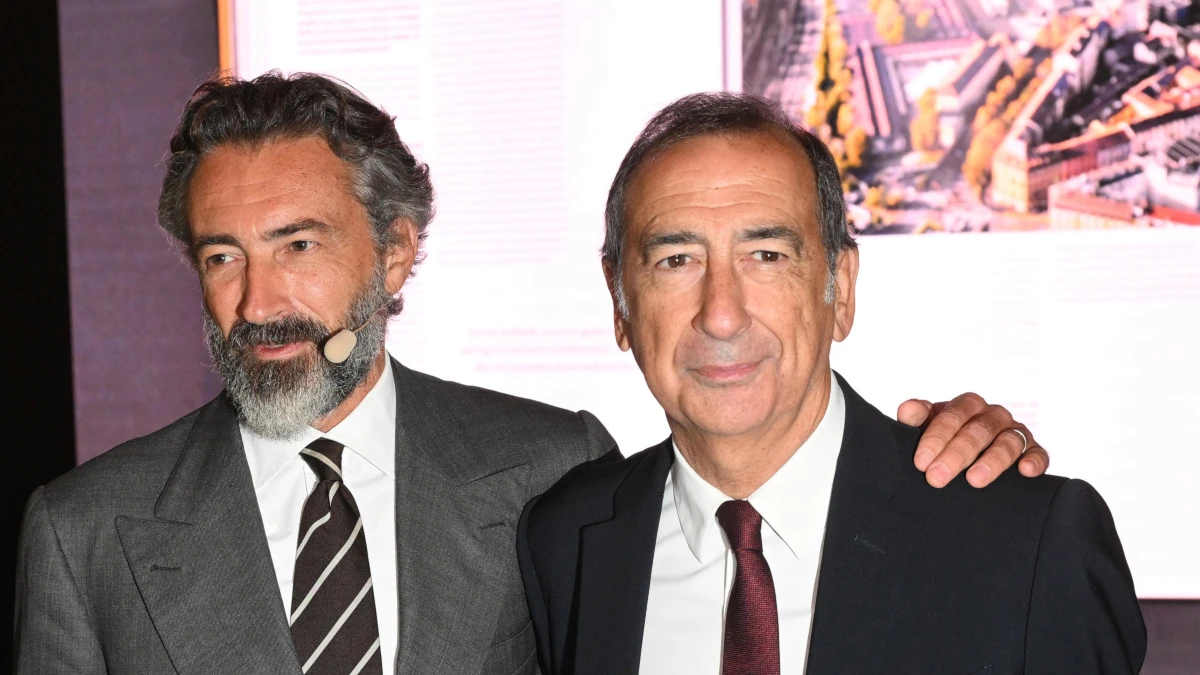 Il fondatore e Ceo di Coima Manfredi Catella con il sindaco di Milano Beppe Sala (foto Ansa)
