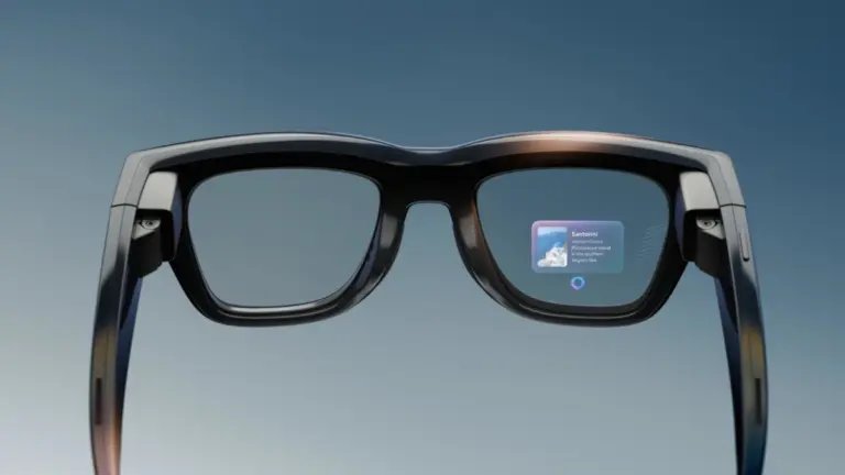 Meta Ai Glasses, gli occhiali smart dotati di intelligenza artificiale lanciati dall’azienda di Mark Zuckerberg il 18 settembre scorso (foto Ansa)