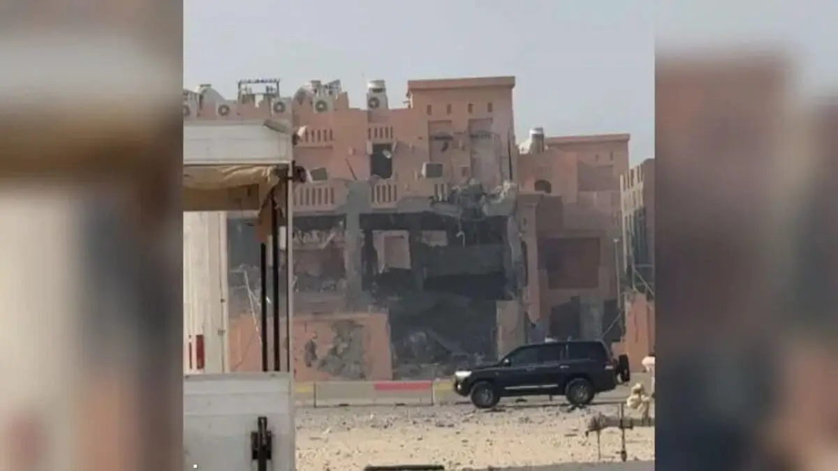 L'edificio a Doha (Qatar) dove si trovava la ledership di Hamas colpito dal raid di Israele