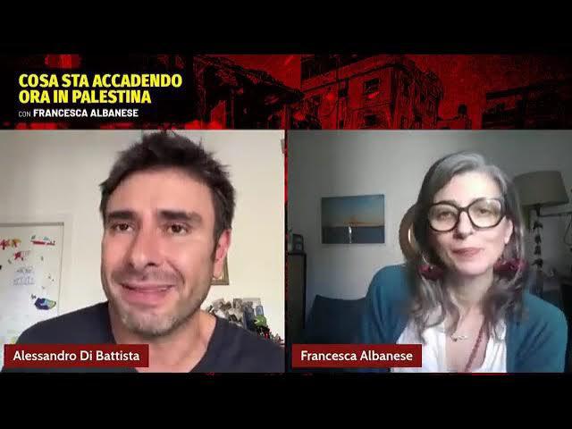 Alessandro Di Battista e Francesca Albanese