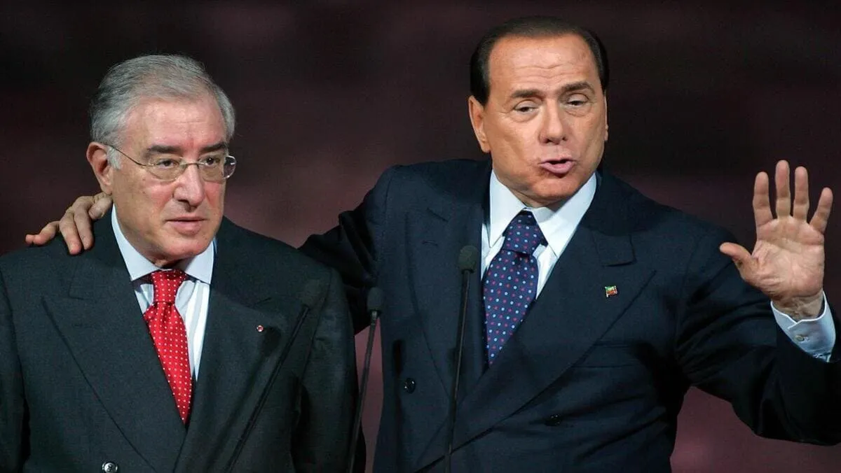 Marcello Dell’Utri e Silvio Berlusconi (foto Ansa)