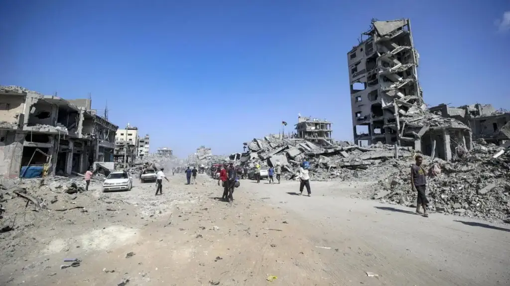 Gaza City, 11 ottobre 2025 (Ansa)