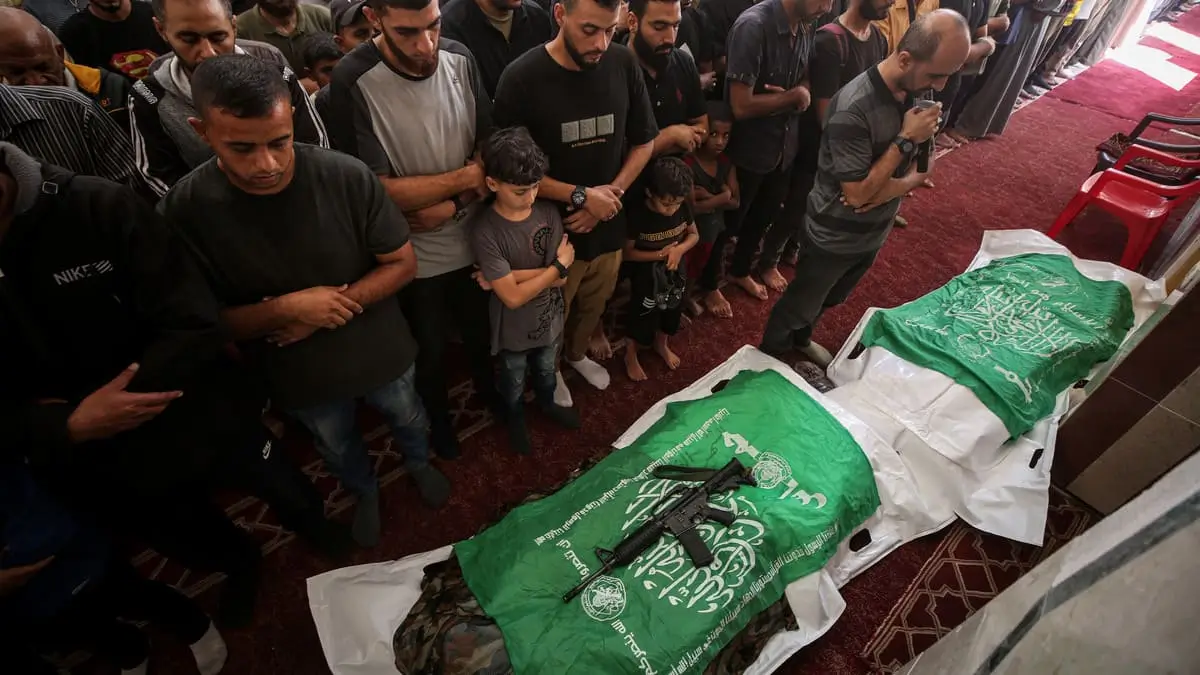 Palestinesi onorano a Gaza la morte di alcuni terroristi di Hamas