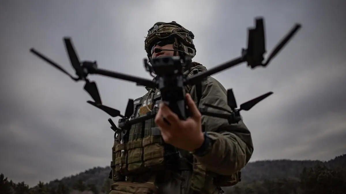 Utilizzo di droni durante un'esercitazione Nato