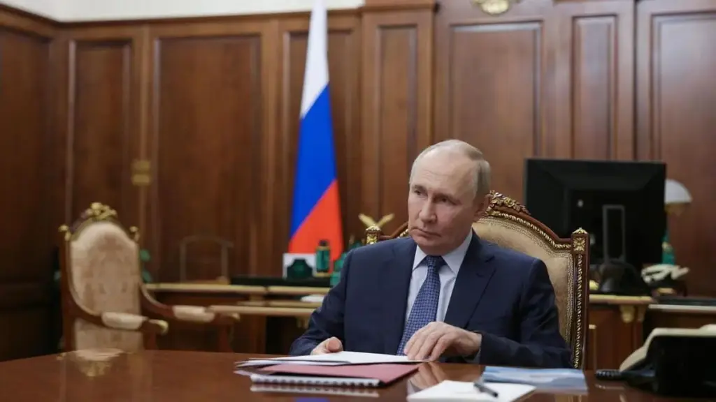 Vladimir Putin al Cremlino a Mosca