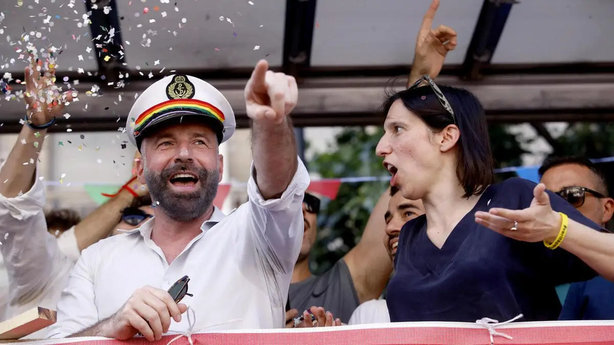 Elly Schlein e Alessandro Zan al Milano Pride, 24 giugno 2023