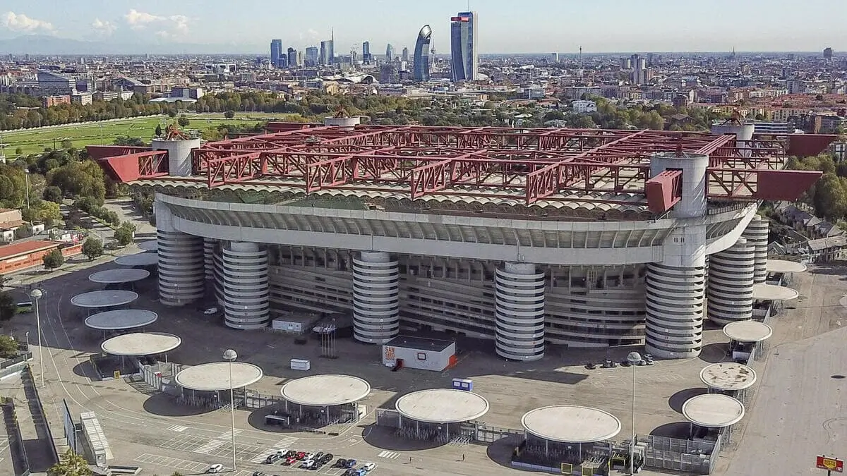 Lo stadio Giuseppe Meazza, meglio noto come San Siro, Milano (foto Ansa)
