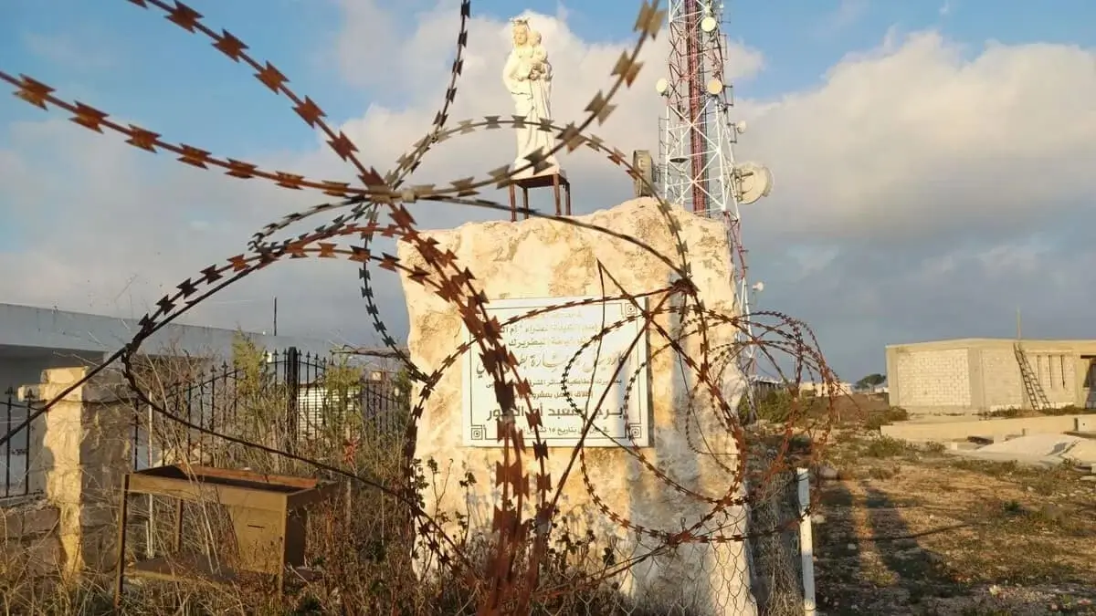 Il santuario in costruzione a Ain Ebel in Libano (foto Tempi)