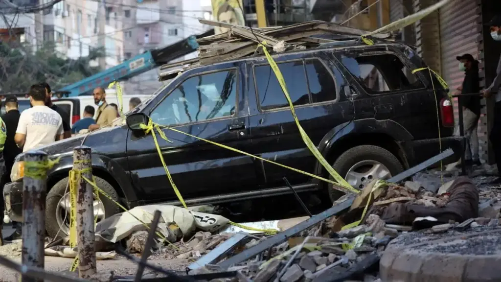 Le conseguenze a Beirut del raid di Israele del 23 novembre