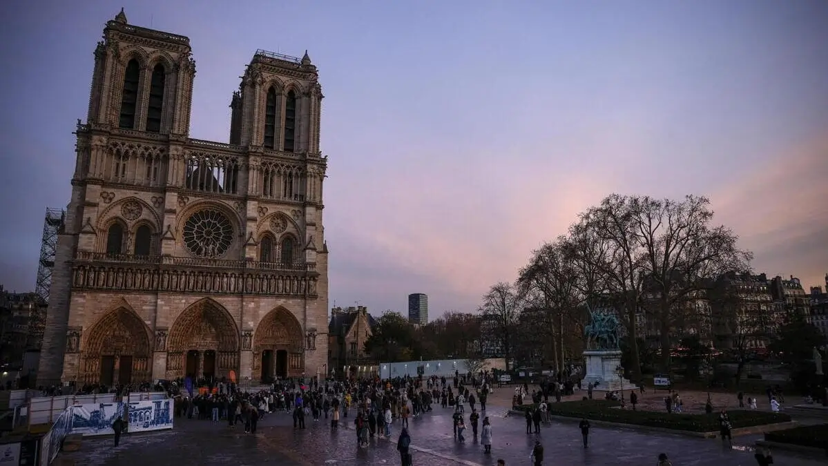 La cattedrale di Notre-Dame a Parigi, restaurata dopo l'incendio dell'aprile 2019