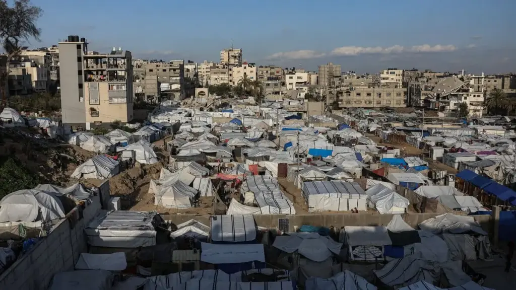 Le tendopoli dei palestinesi nella Striscia di Gaza