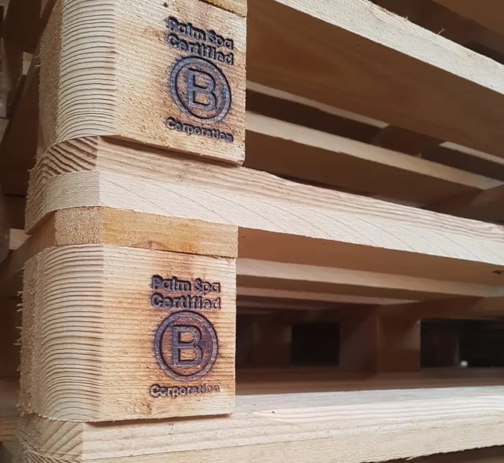 Il pallet con angoli arrotondati brevettato da Palm