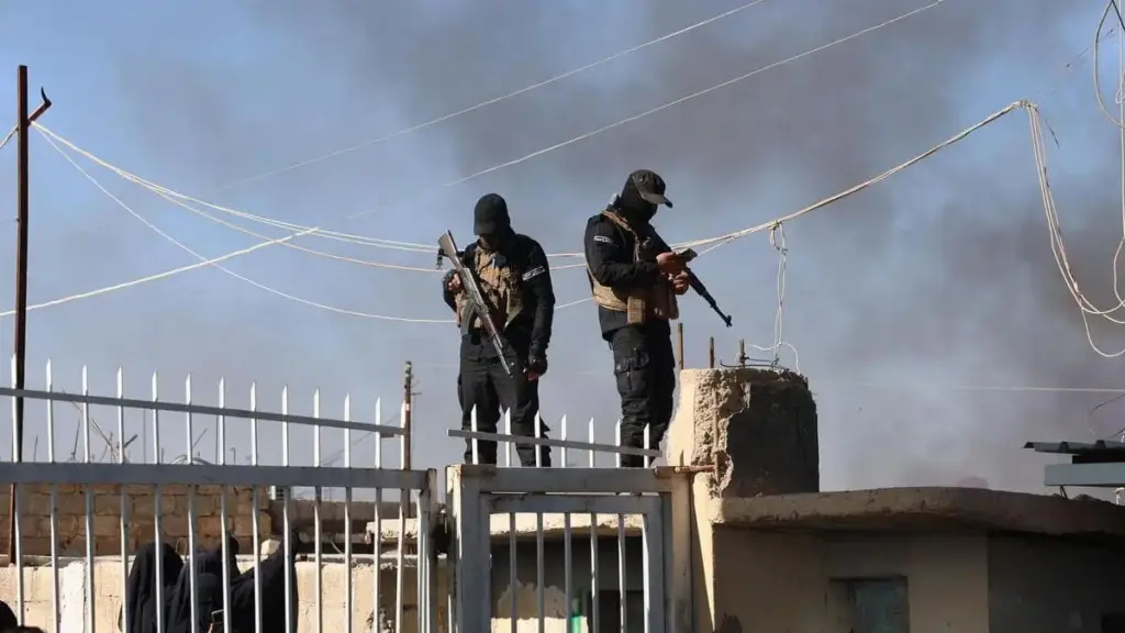 Soldati dell'esercito siriano a Hasakeh, Siria, 21 gennaio 2026 (Foto Ansa)