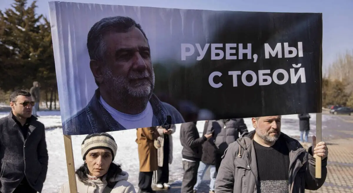 Manifestazione in Armenia contro la detenzione di Ruben Vardanyan