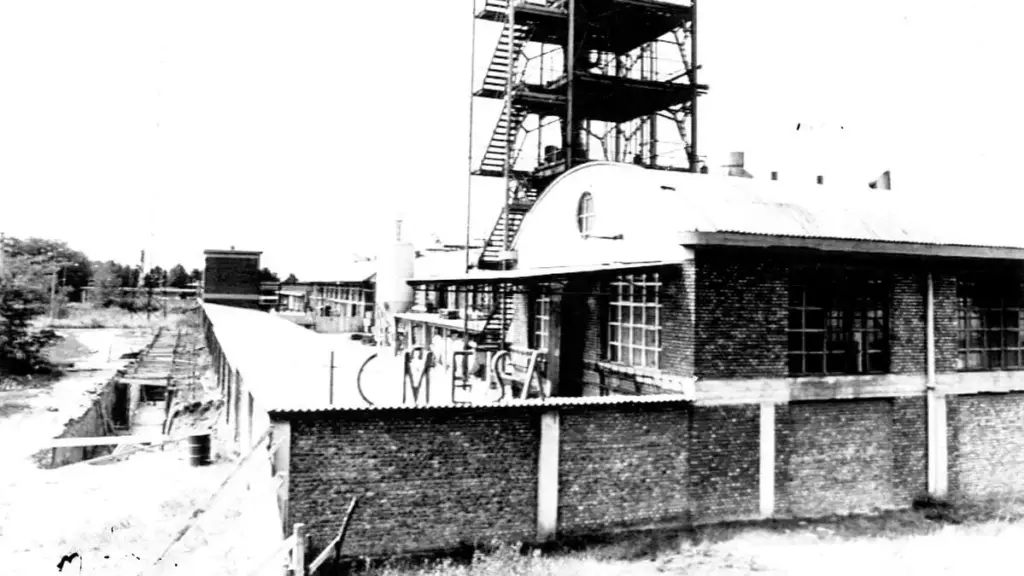 La fabbrica Icmesa di Seveso, 7 agosto 1976 (foto Ansa)