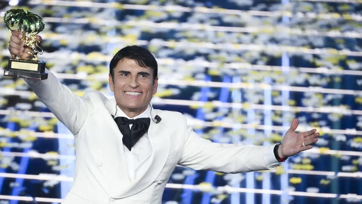 Il vincitore di Sanremo 2026 Sal Da Vinci (foto Ansa)