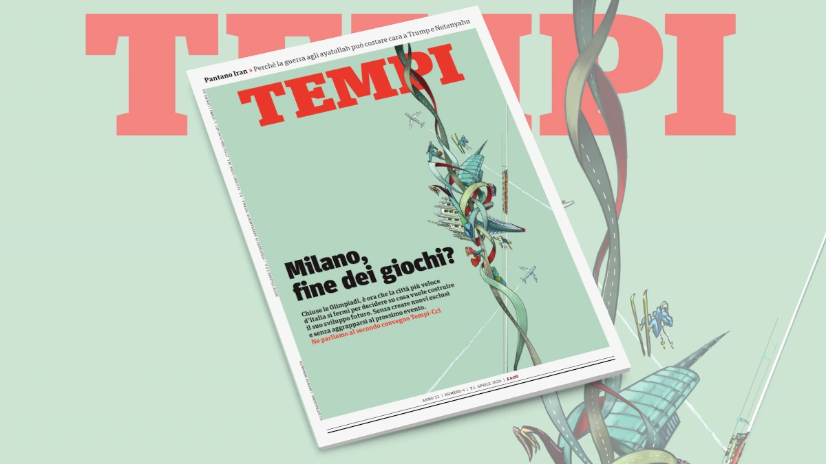 La copertina del numero di aprile 2026 di Tempi, dedicata a Milano e al convegno Tempi-CCL su problemi e futuro della città
