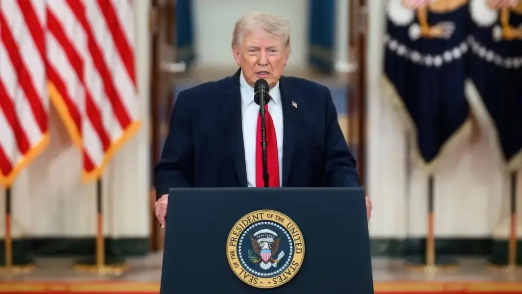 Donald Trump parla alla nazione americana degli sviluppi della guerra in Iran