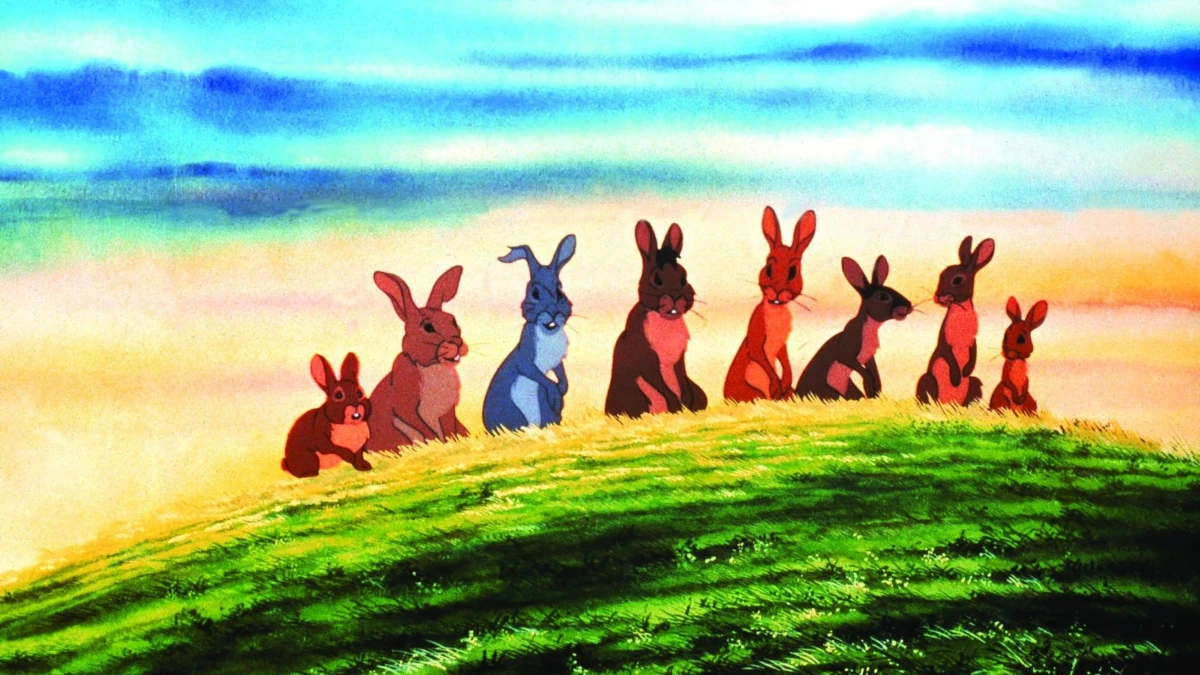 Un’immagine tratta dal lungometraggio “La collina dei conigli” di Martin Rosen e John Hubley (1978), ispirato all’omonimo romanzo best seller di Richard Adams