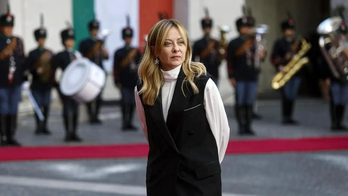 Il presidente del Consiglio Giorgia Meloni, Palazzo Chigi, Roma, 20 aprile 2026