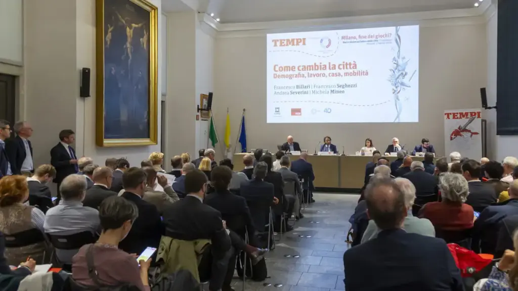 Il convegno “Milano, fine dei giochi?” organizzato da Tempi e Ccl, Milano, 17 aprile 2026 (foto Marco De Ponti / Tempi)