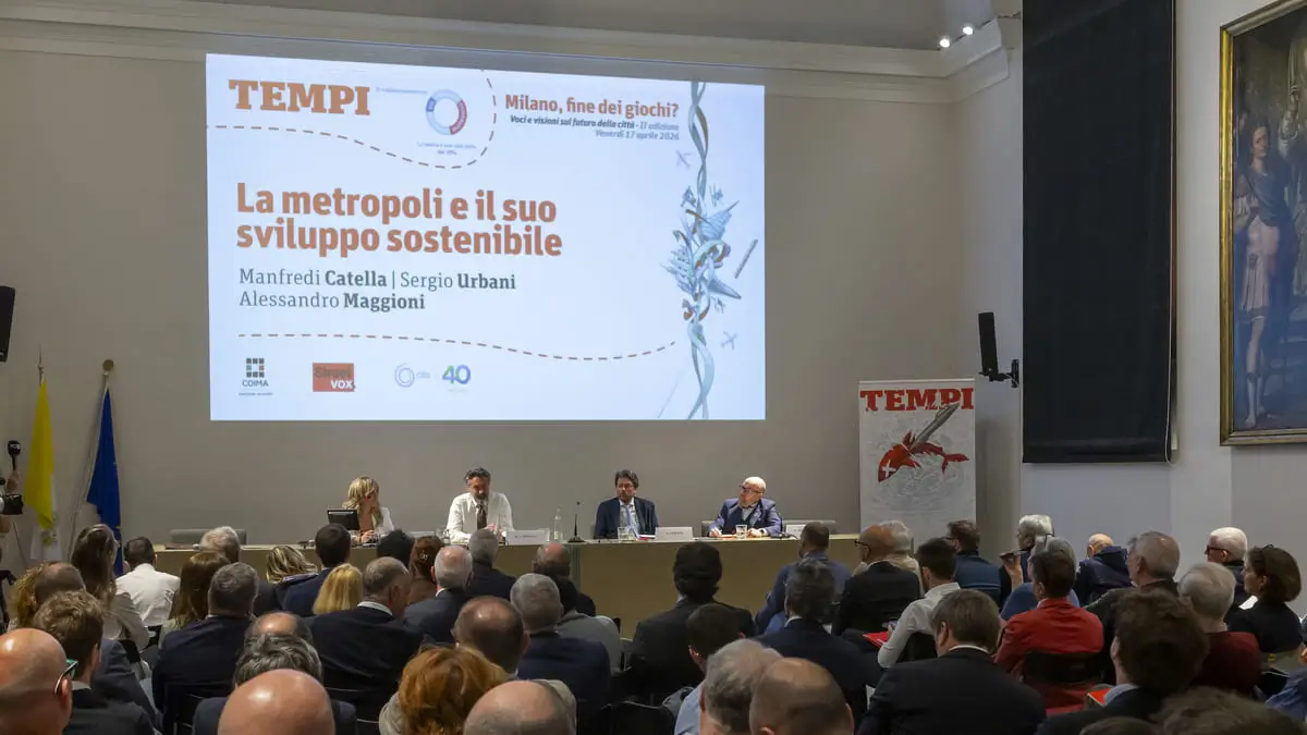 Il convegno “Milano, fine dei giochi?” organizzato da Tempi e Ccl, Milano, 17 aprile 2026 (foto Marco De Ponti / Tempi)