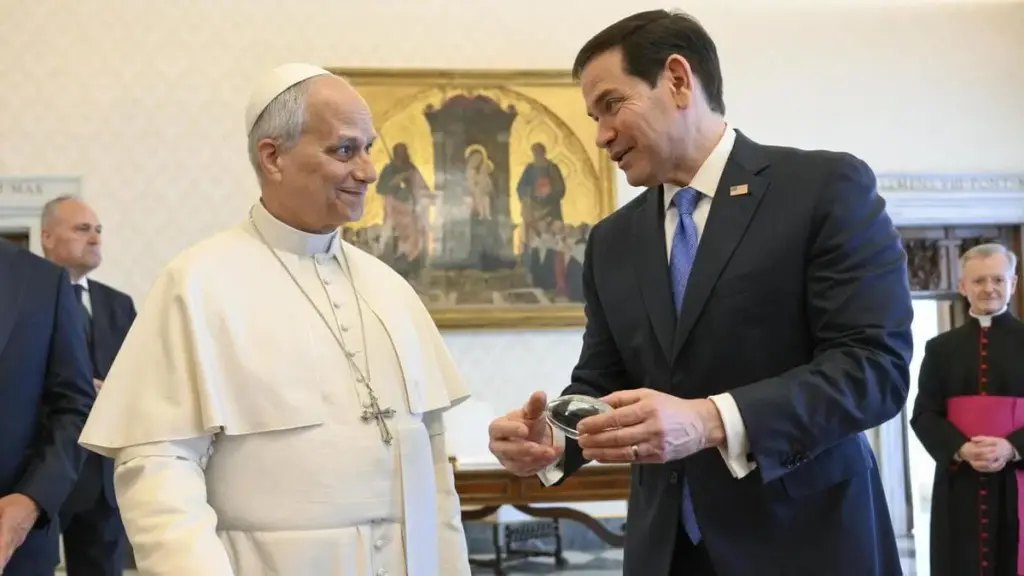 Papa Leone XIV riceve il segretario di Stato americano, Marco Rubio