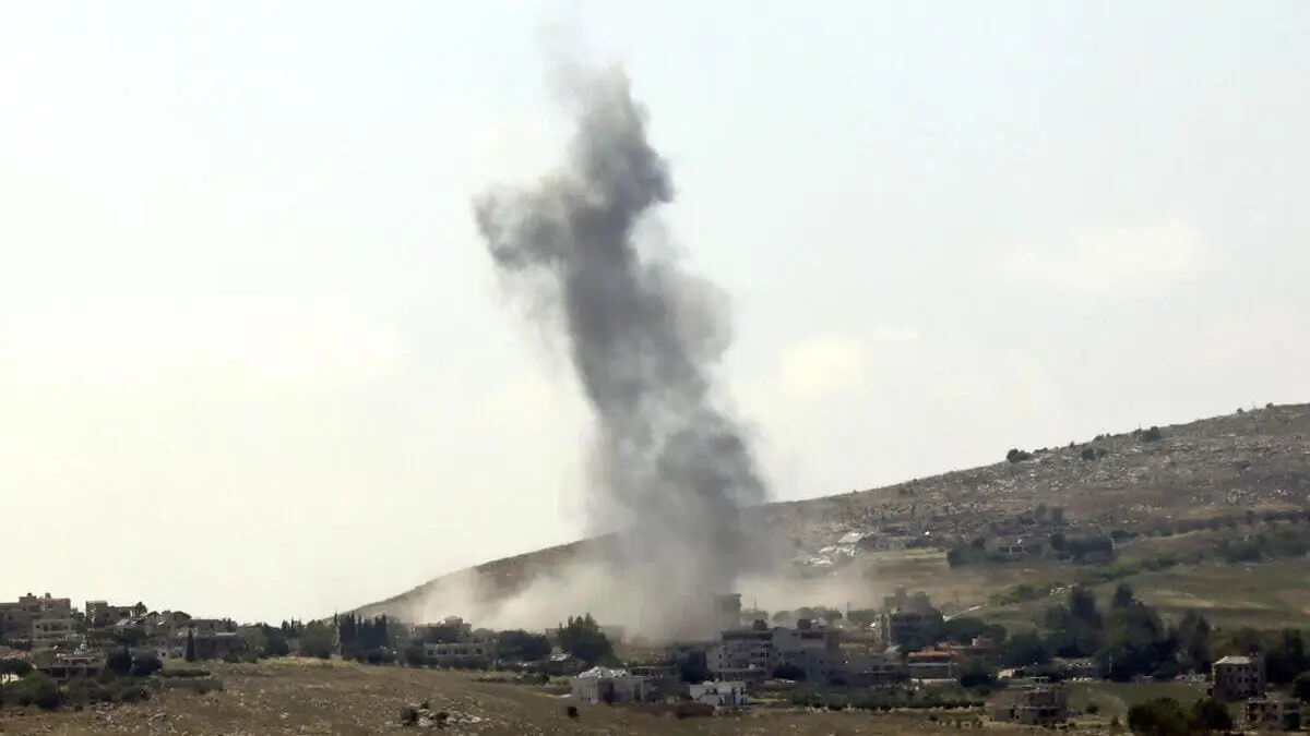 Attacco israeliano al villaggio di Kfar Tebnit, nel governatorato di Nabatieh, nel Libano meridionale, il 1&deg; giugno 2026