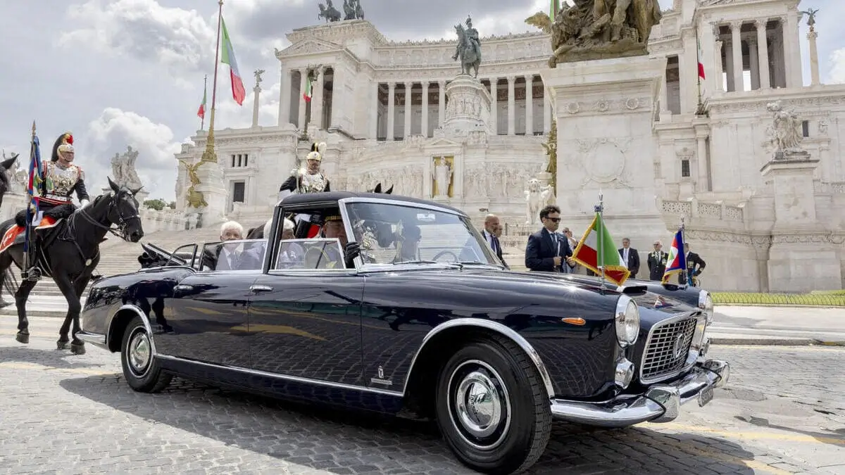 Il presidente della Repubblica Sergio Mattarella all'Altare della Patria, Roma, 2 giugno 2026 (Foto Ansa)