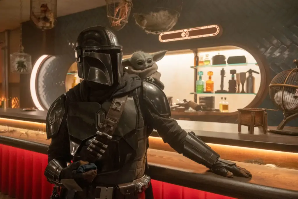 Fotogramma del film “Star Wars: The Mandalorian and Grogu” di Jon Favreau