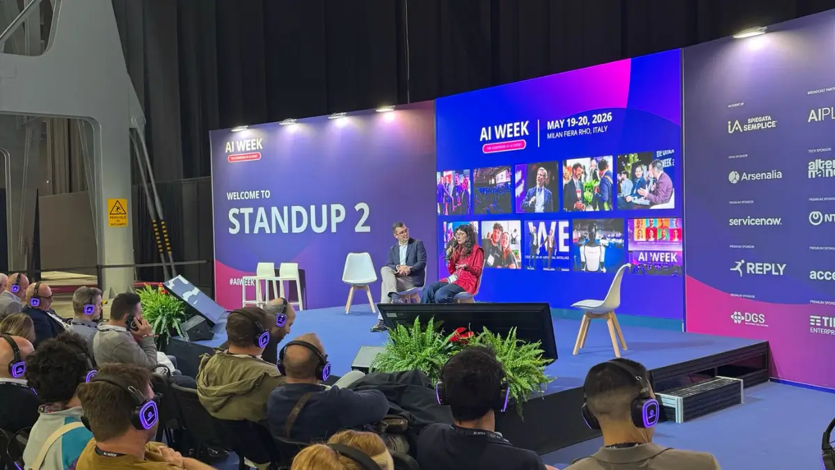 Un momento dell'Ai Week, il più grande evento europeo sull’Intelligenza Artificiale che si tiene a Fiera Milano Rho