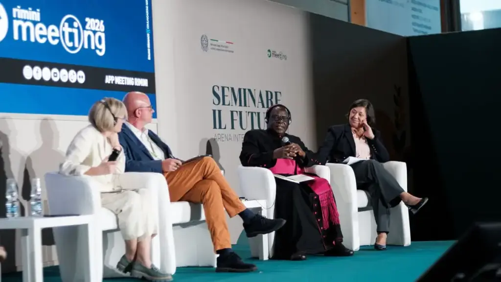 Il vescovo nigeriano di Sokoto durante una conferenza al Meeting di Rimini