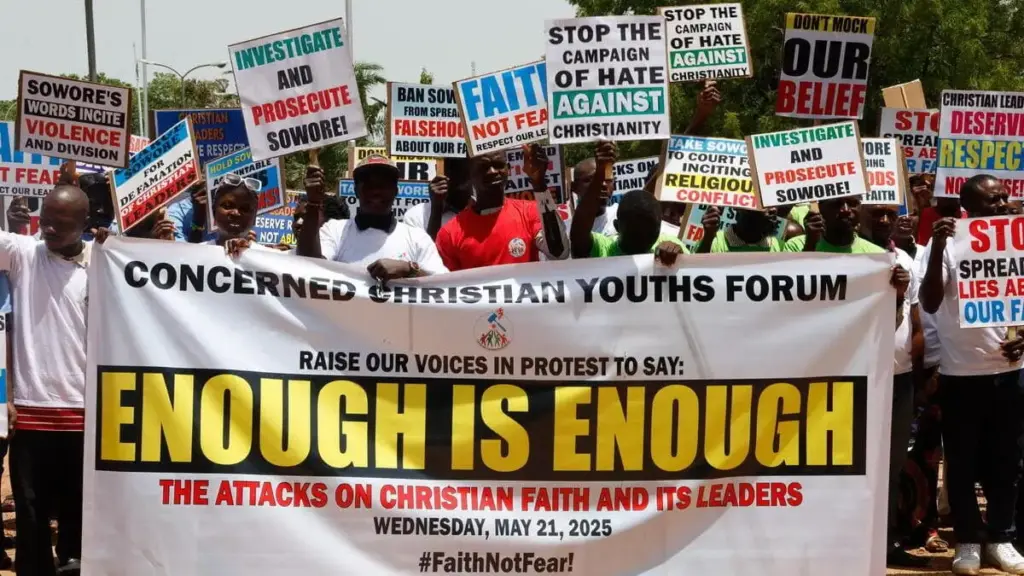 Protesta in Nigeria in seguito all'ennesimo attacco contro i cristiani