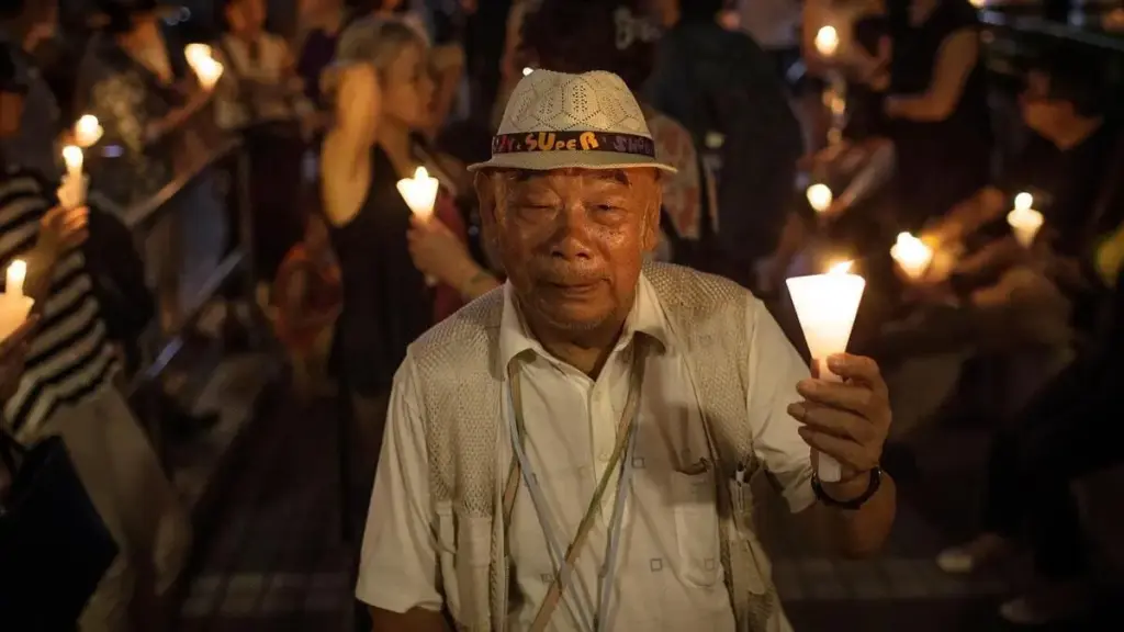 Veglia di commemorazione delle vittime di Piazza Tiananmen a Hong nel 2017