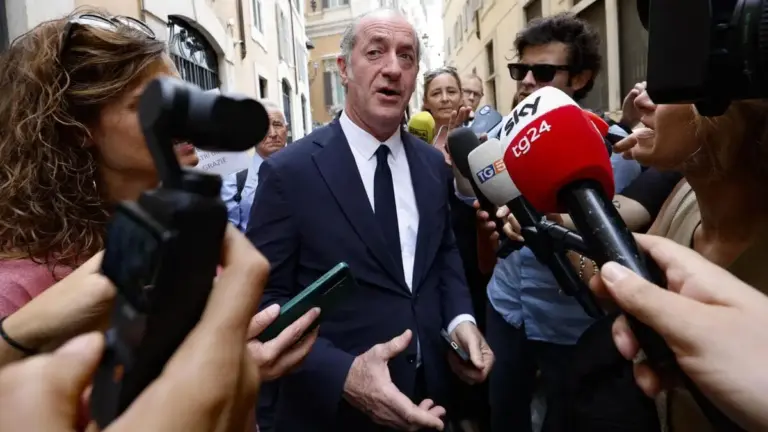 Luca Zaia, ex governatore e oggi presidente del Consiglio regionale del Veneto (Foto Ansa)