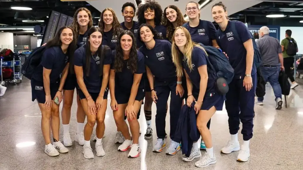 Le azzurre del basket a Fiumicino prima della partenza per il Mondiale di Berlino, il 1&deg; settembre 2026