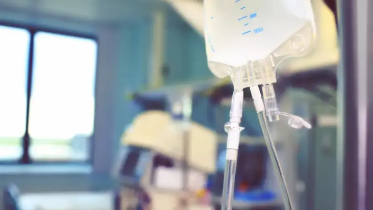 Flebo in un ospedale