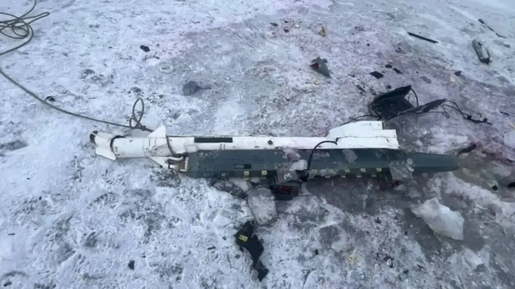 Un drone russo Geran-4 intercettato a gennaio in Ucraina