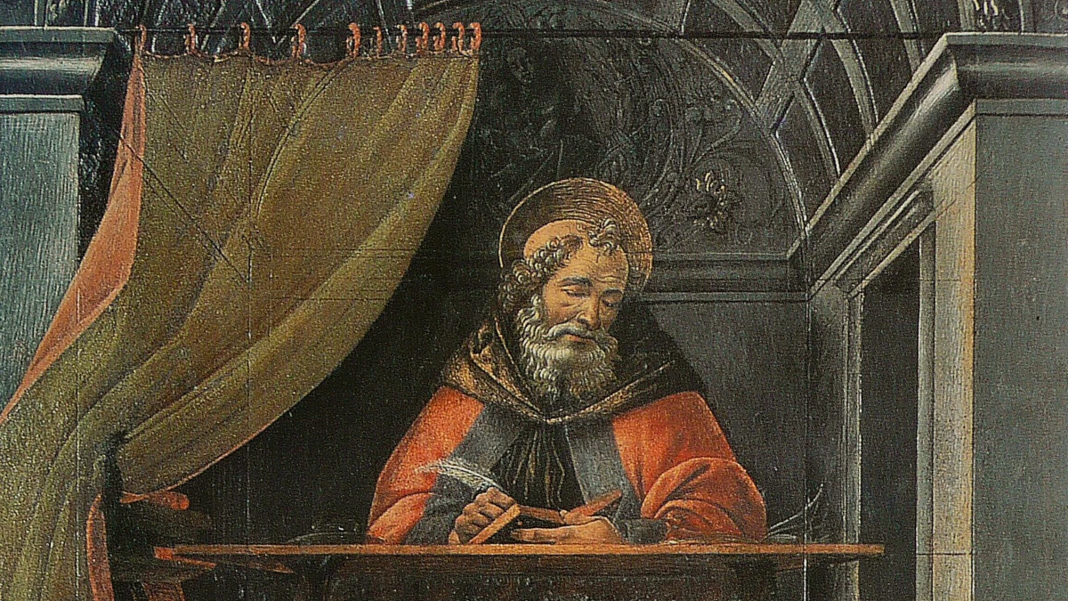 Sandro Botticelli, “Sant’Agostino nella sua cella” (particolare), 1490-1494, Uffizi, Firenze